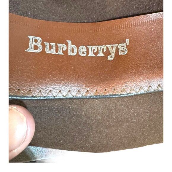 Burberrys Handmade English Brown Fedora Hat 7 1/4 Fine Fur Felt Men Christy's - Picture 4 of 9